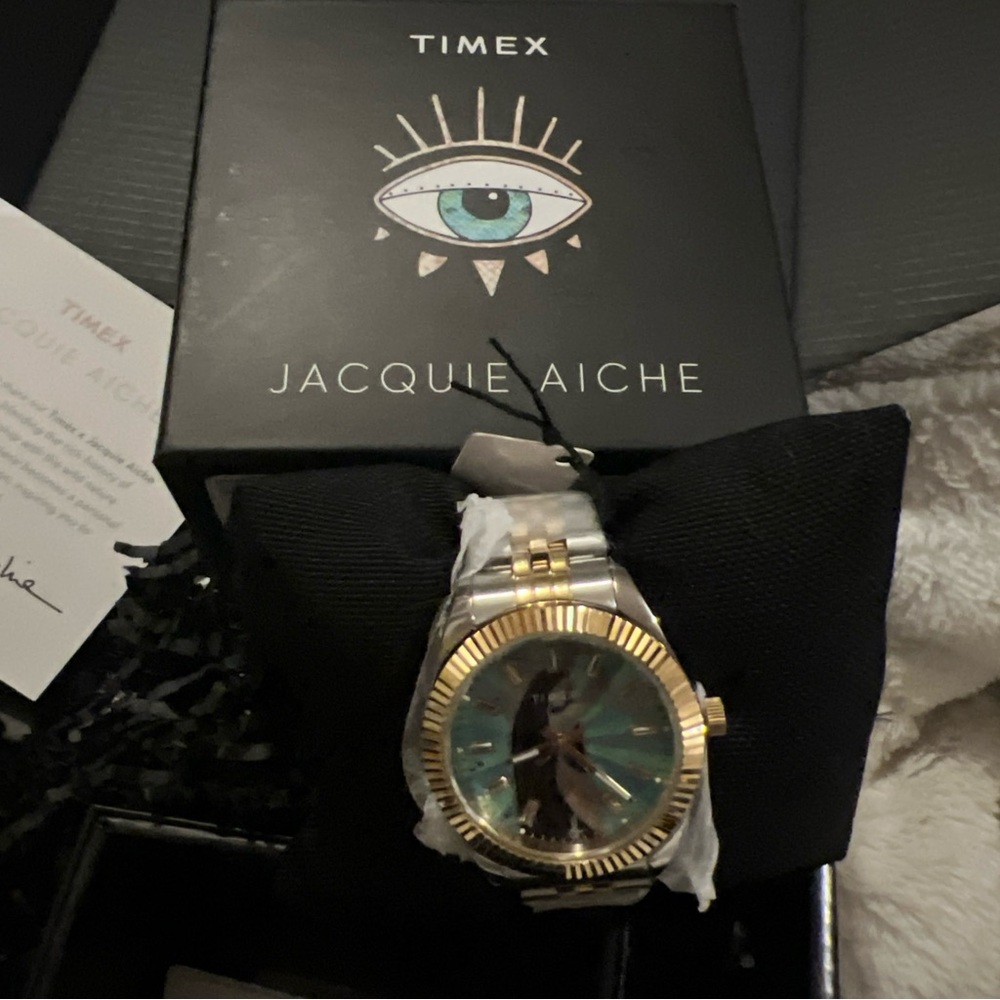 Timex x Jacquie Aiche Legacy Musings Watch Blue Mother of Pearl - Picture 3 of 10